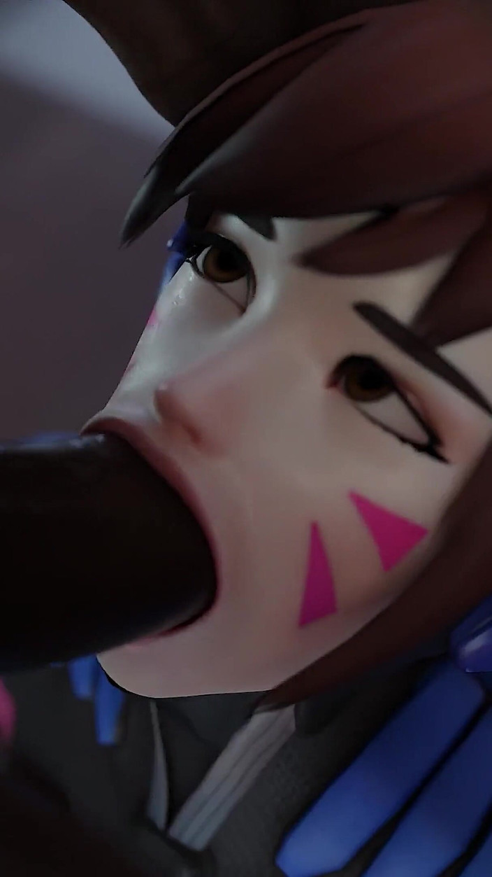 Orlikx: D.va セキュリティ BBC 悪戯の罰 - ダブル顔射精 オーバーウォッチ 3D