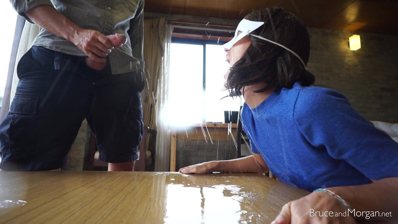 Bruce-and-Morgan: User's request: piss licking from table