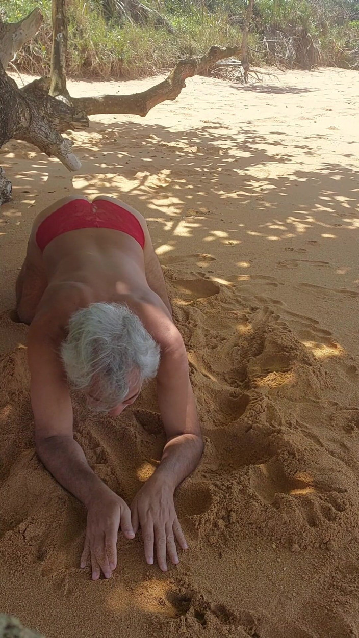 Ladysilvas: Ladysilva Crossdress in Panties on the Beach What a Hot...
