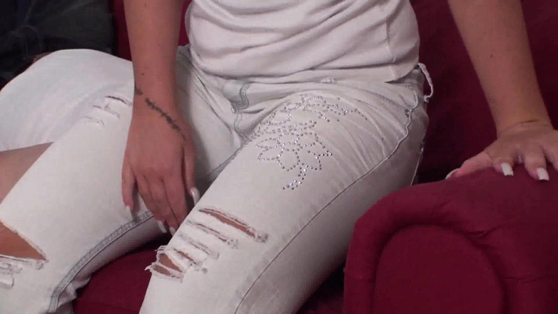 Femdom Austria: Crushing his face with her ass in jeans