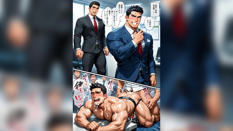 AI Blk: Cazzo enorme gay scopata anale sborra