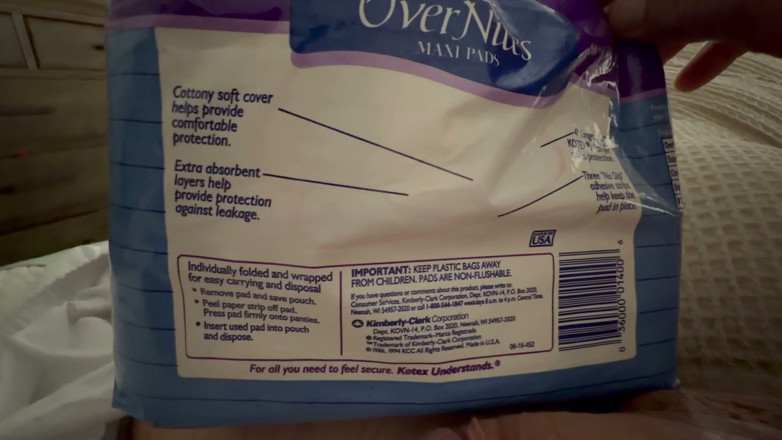 Takepad: Special Kotex Overnite Maxi Pads