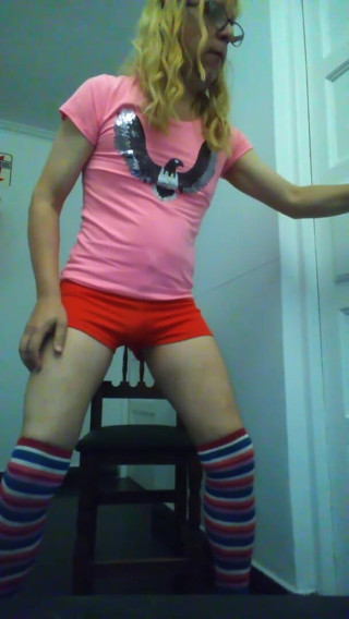 Dildo Man and Cross Hard Sex: Good slut dressed as a woman with a hard dick...