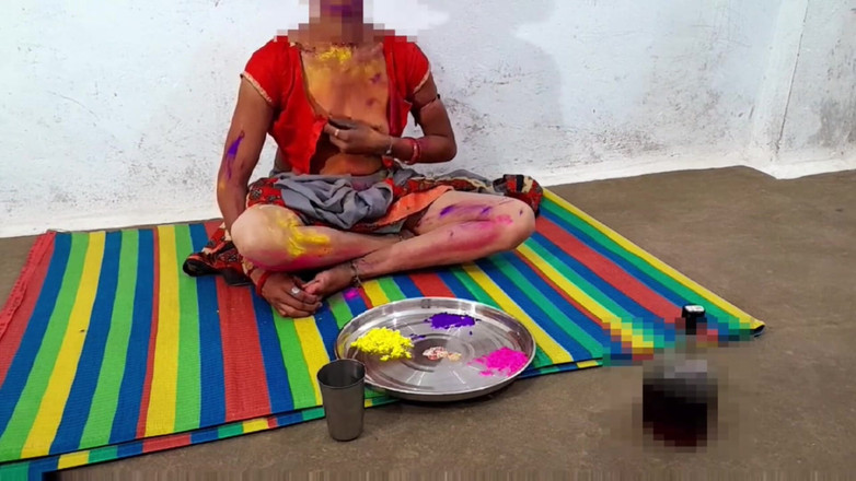Amit yadav: Speciale Holi con l'amico del marito.