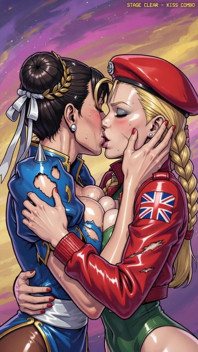 Sexy Chun Li Kissing Cammy