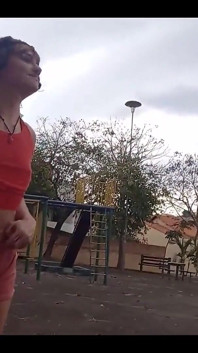 Sweet Teen Was Peeing Outdoor and Had to Suck a Big Dick