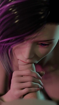 VR Nexus 3 Neon Dreams - Une fille cyberpunk aux gros seins roule fort dans une salle privée au néon