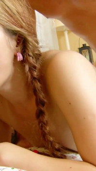 Horny skinny teen meets guys on the internet and takes him home with her