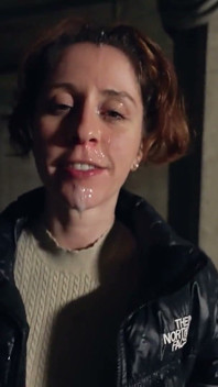 Risky Public Facial & Cumwalk in the Car Park W/ Shiny Puffy Jacket