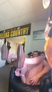 Lee Przybylowicz Hiding His Pathetic Little Sissy Clitty Behind a Water Bottle