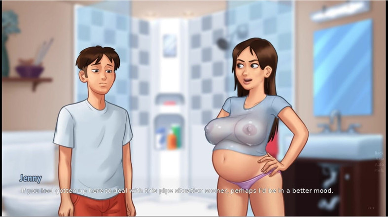 XXX Games Bunk: Summertime Saga - Gameplay - Roleplay - Wet Shirt Pregnant Teen and Teen's...