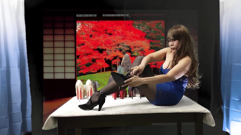 Asian Pussy Vision: Uwielbiam moje wysokie obcasy! I będziesz je czcić!