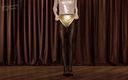 Shiny teens: 875 Shiny Gold Lurex Pantyhose