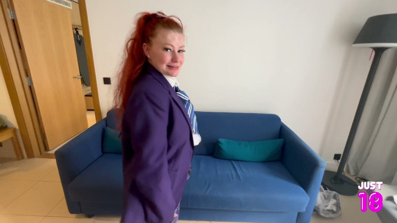 Just 18: Teen Redhead Creampie Gangbang