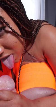 Danni Strokes a Big Cock with Help