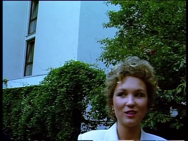 Lucky Cooch: Classy german females giving an outdoor interview