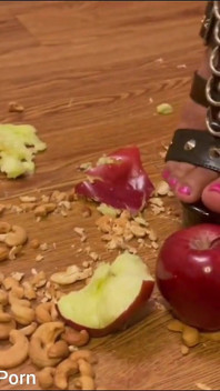 Pissing Squashing Fruits with My High Heels