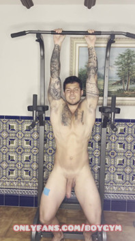 เกย์คัมตอนออกกำลังกาย น้ำแตกสุดอลังการ