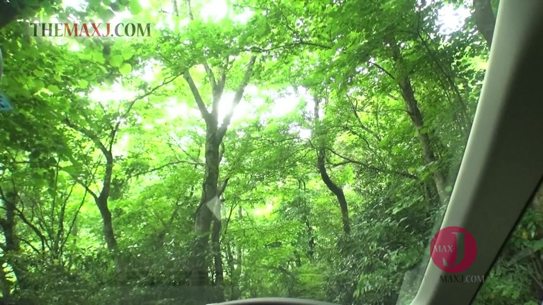 Asian happy ending: Brunette asian slut gives an outdoor blowjob