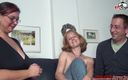 EroCom: Cuplu german real de alături care face sex în trei amator...