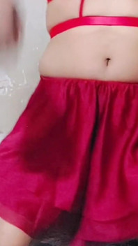 Shemale Dance in Red Sexy Lingerie