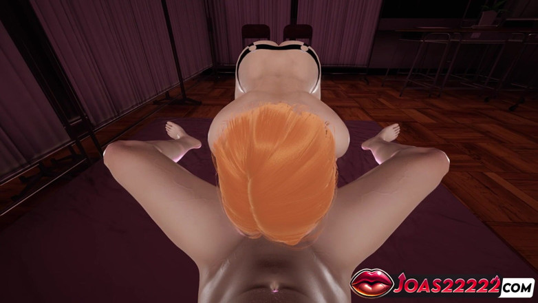 Joas22222: Sexy Redhead Foxy Two Hands Handjob Big Dick, Frenulum Licking...
