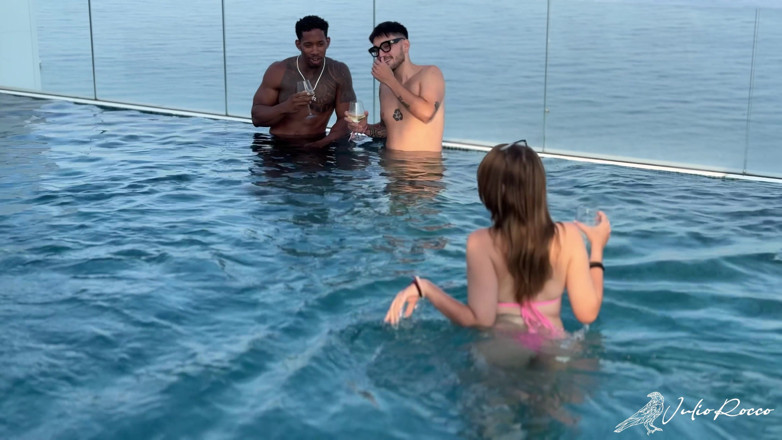 Julio Rocco: Geek Nerd Meets Two Porn Actors in the Pool and...