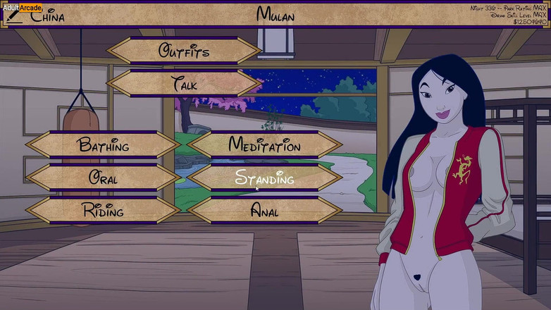 LewdArcade: Karanlık oyundan sonra park - mulan seks animasyonu koleksiyonu [18+] porno oyunu