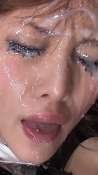 Skinny Japan teen filmed at wild bukakke party