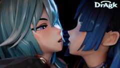 DrAgk: Yelan x eula loop versão cum na boca Hilichurl cum...