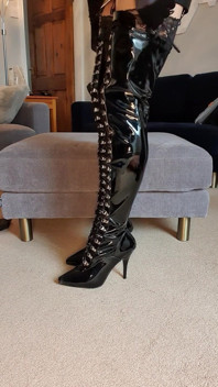 Mistress Jessica Pvc Thigh High Boots