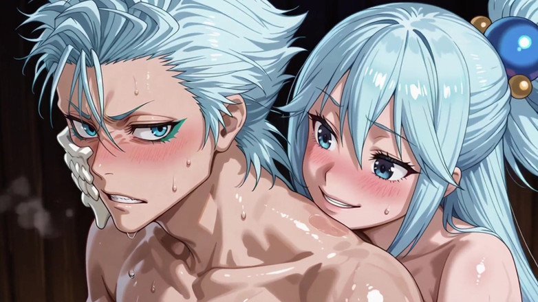 Prznai: Grimmjow (peluntur) X Aqua (konosuba)