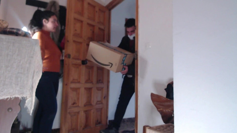 DragonGalaxy11: Home delivery man stranger blowjob surprise