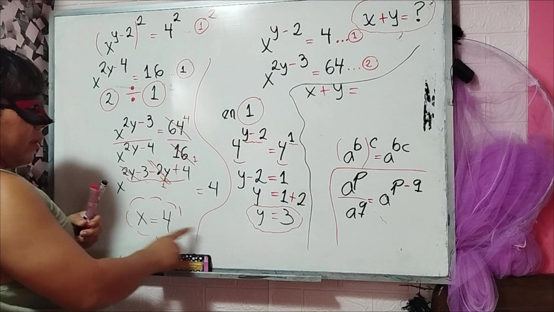 Rosaroja: 25 Álgebra: Calcula x matemática sexual