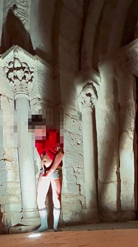 Excessive Cumshot in a Super Risky Place