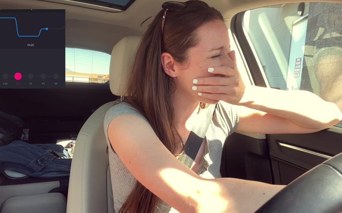 Nadia Foxx: Trying not to cum too loud in the Starbucks Drive...