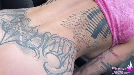Flame Jade: Crazy Harley Quinn masturbate anal and hard ass fuck outdoor...