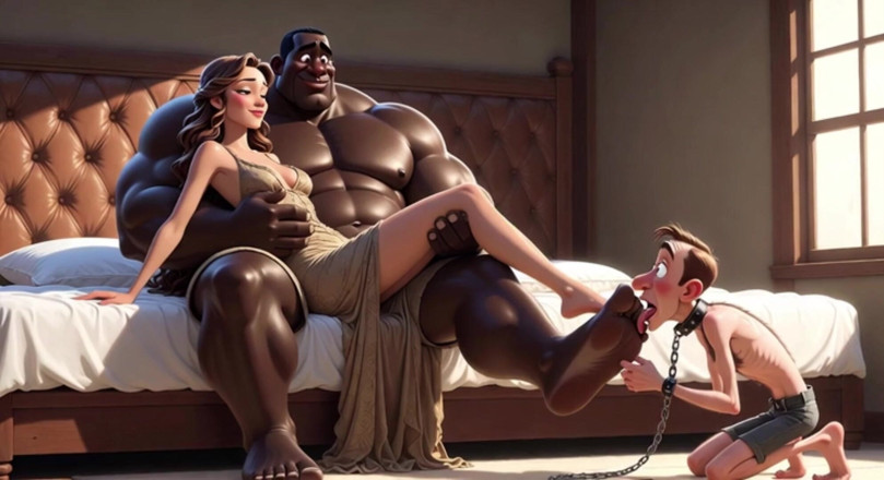 YOUR BEST FANTASY: Married Slave Licks Wife's Dirty Feet in Front of Her -...