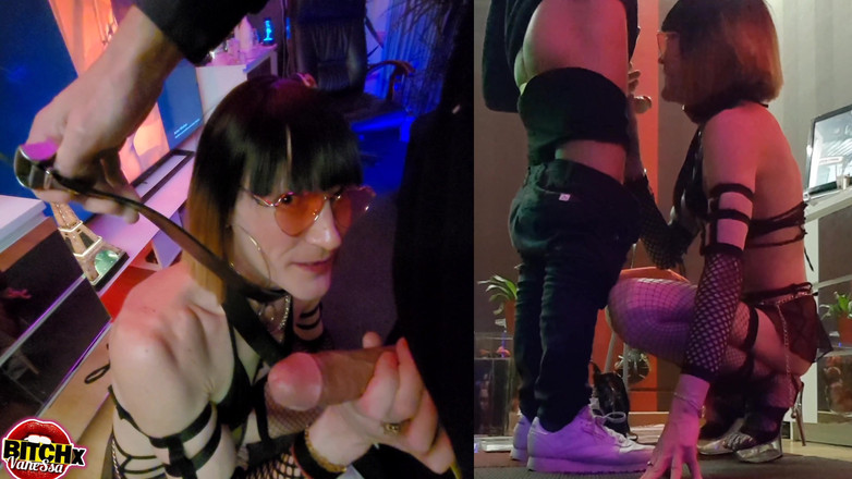 VaneSsa BiTCHx: Een Seksslaaf, Onderdanig Voor Een Mooie Lul in Facefucking Voor...