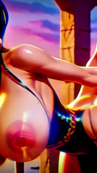 (4k) AI 3D-geanimeerde porno - gothic latina slechterik aanbidt grote blanke pik (interraciale asmr) - AI Visuals X