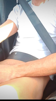 Clarabitch Drive and Handjob His Big Dick with Cumshot