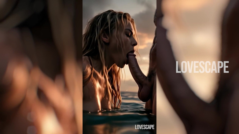 Lovescape: Sexy blondýnka šuká cizince na pláži