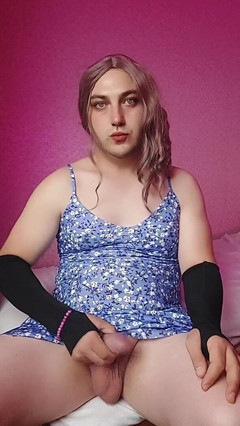 Kitty_Cross: Nejlepší masturbující roztomilý crossdresser kočička blonďatá modelka velký zadek, hladká...
