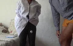 This Turkish Doctor Is Shocked!!! I Take Out My Big Cock in Front of Her.