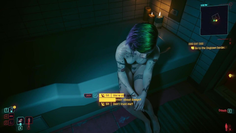 LewdArcade: Cyberpunk 2077 Judy, scène de sexe - jeu porno avec une chanson...