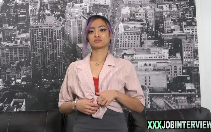 XXX Job Interviews: Channy Crossfire Asian Cutie Shows off Sex Skills to Get...