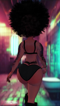 Thick Ass Ebony Babe with a Phat Butt