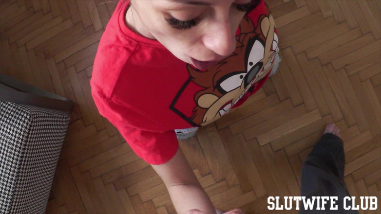 Slutwife Club: Kamera arkası pusu: Candie'nin sürpriz boğaz eğitimi seansı