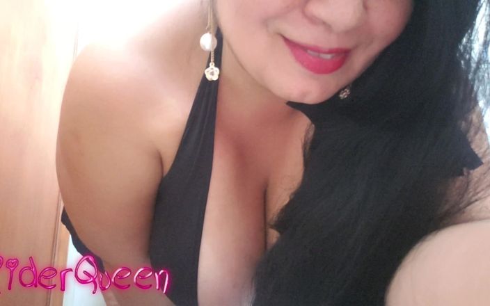 Riderqueen BBW Step Mom Latina Ebony: Tante semok latina dengan pantat bahenol dengan celana dalam merah