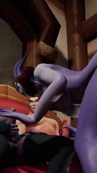 Threesome with a Futa Draenei - Warcraft Porn Parody